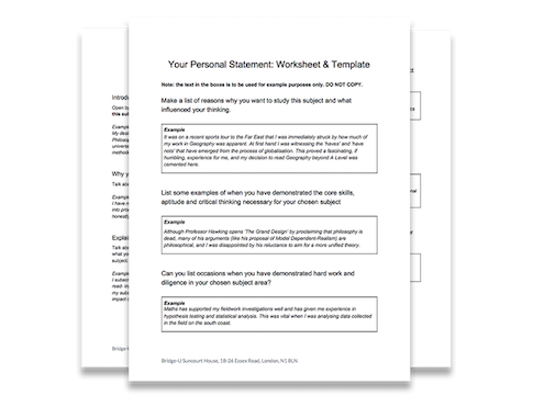 personal statement plan template